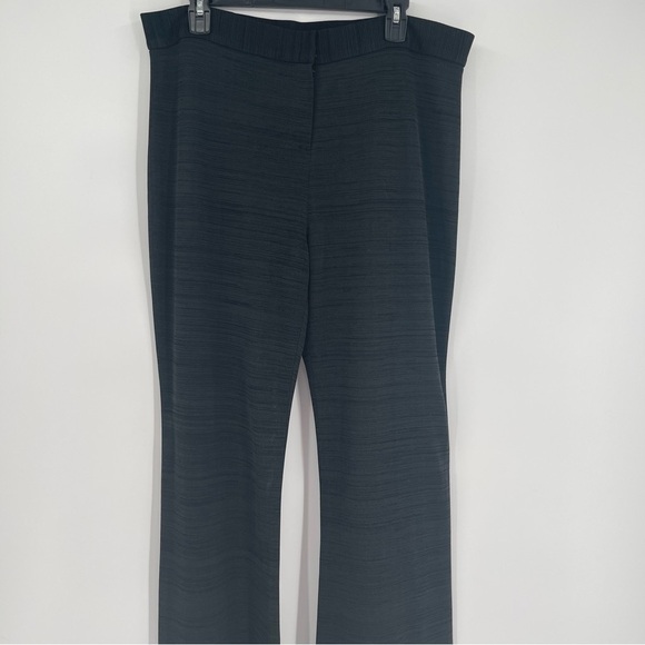 Misook Collection Women Black Dress Pants Size 12 Flare Inseam 37 Subtle Stripe - Picture 4 of 9